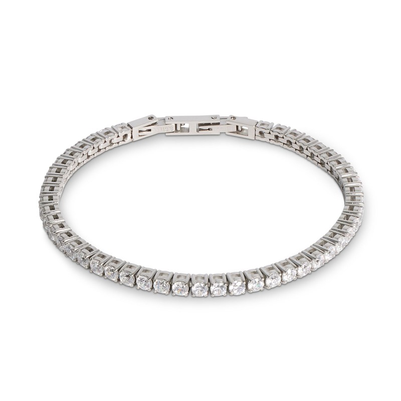 Coeur De Lion Silver Tone Crystal Tennis Bracelet 0600/30-1817