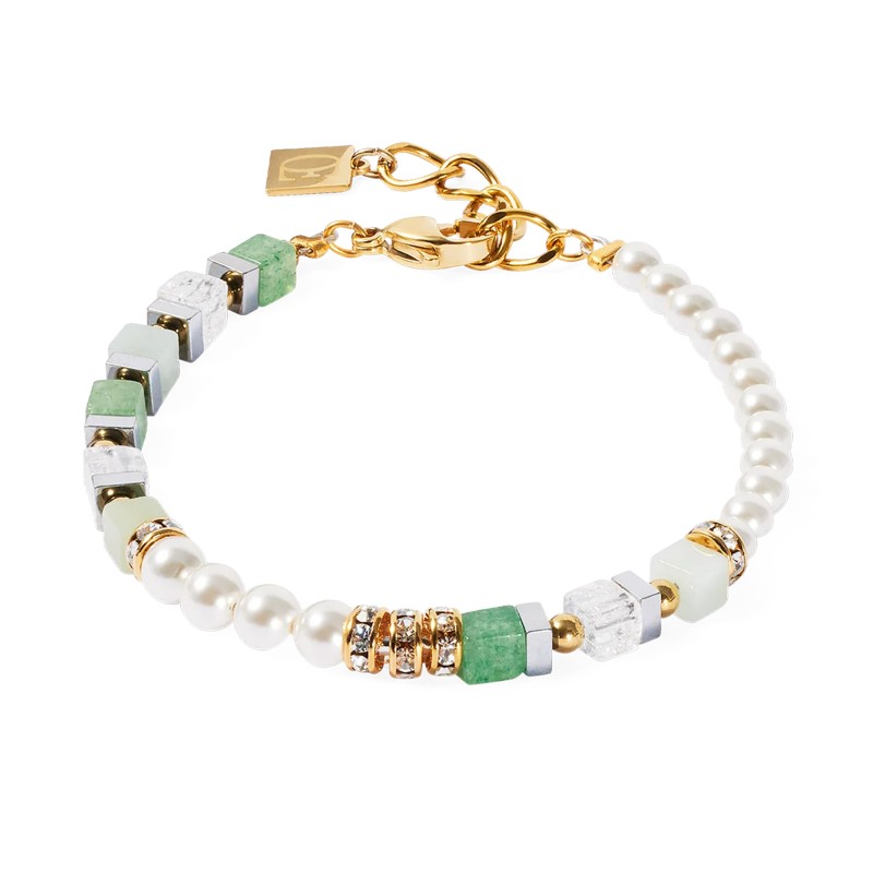 Coeur De Lion Precious Fusion Offset Gold-Green Bracelet 4354300500