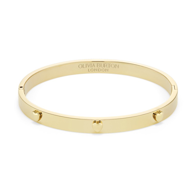 Olivia Burton Classic Mini Heart Gold Plated Bangle 24100466