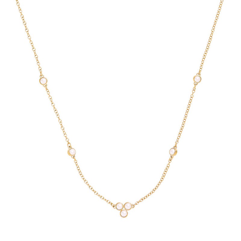 Olivia Burton Classic Yellow Gold Plated Pearl Cluster Necklace 24100070