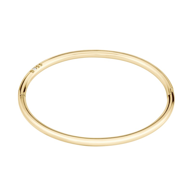 BOSS Live Yellow Gold-Tone Plated Stainless Steel Ladies Bangle 1580686
