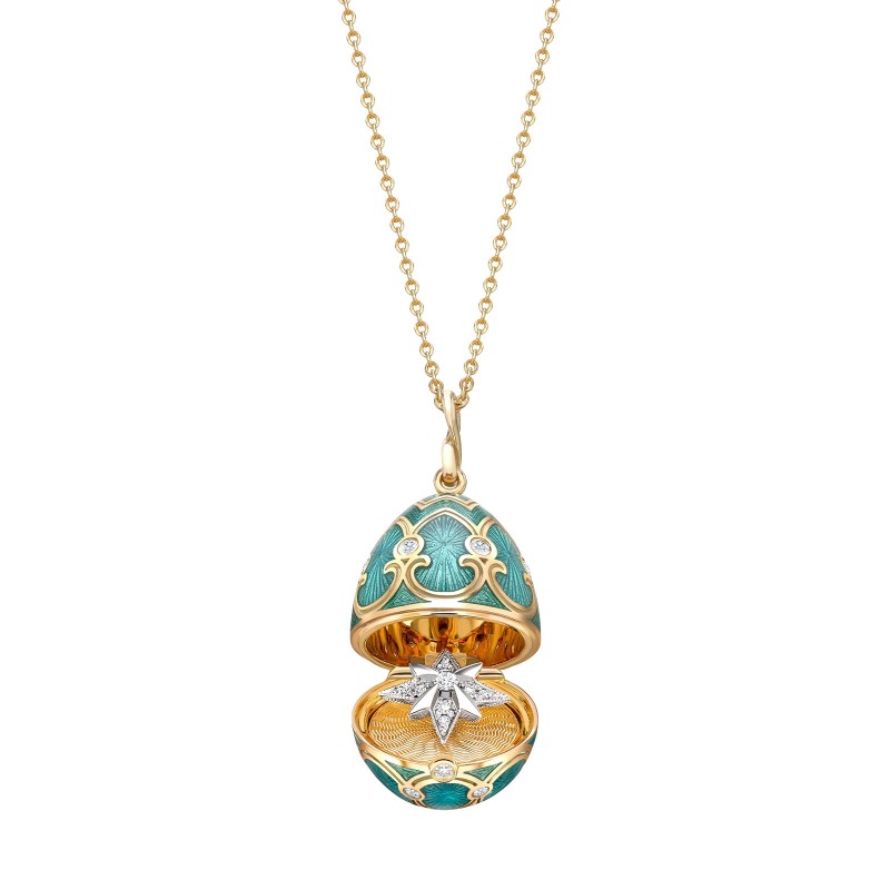 Fabergé Heritage Palais Tsarskoye Selo Locket with Teal Enamel 1151FP2545/30