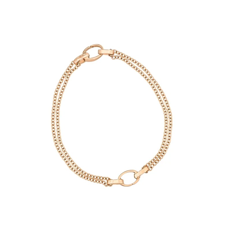 Faberg&eacute; Treillage Rose Gold Dual Charm Bracelet 539BT1477/102