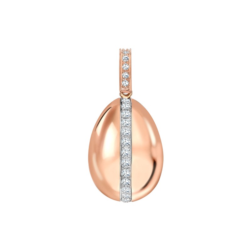 Faberg&eacute; Heritage Rose Gold Diamond Egg Charm 572EC1232
