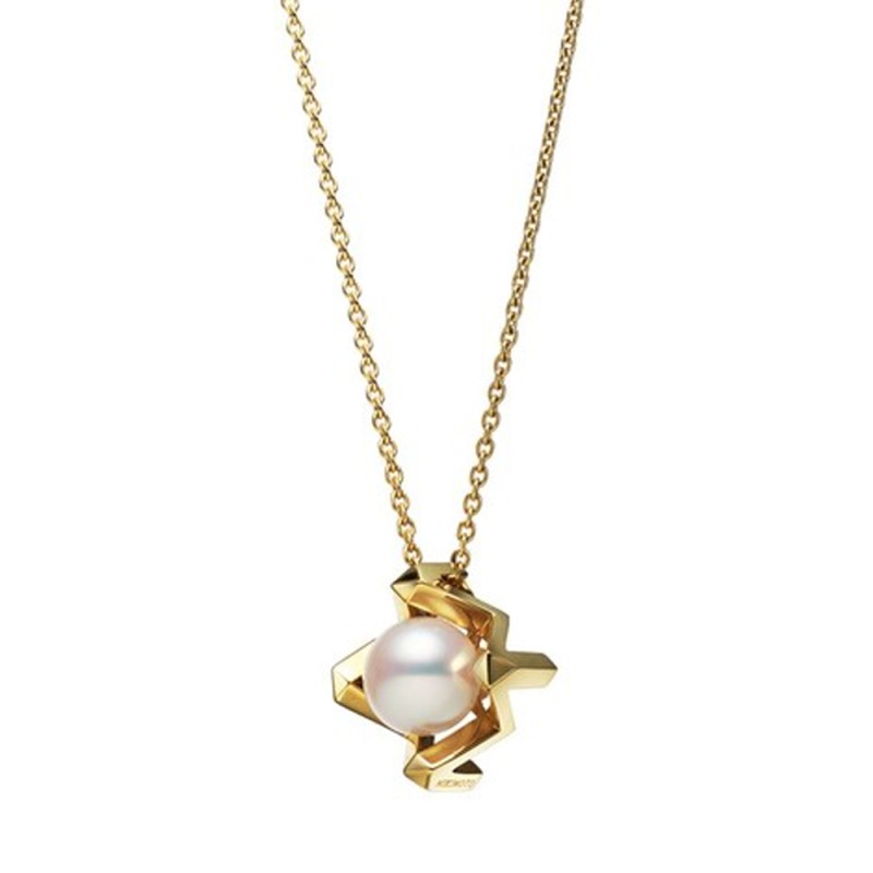 Mikimoto M Collection 18ct Yellow Gold 7.5mm Pearl Pendant PP 20565 K 