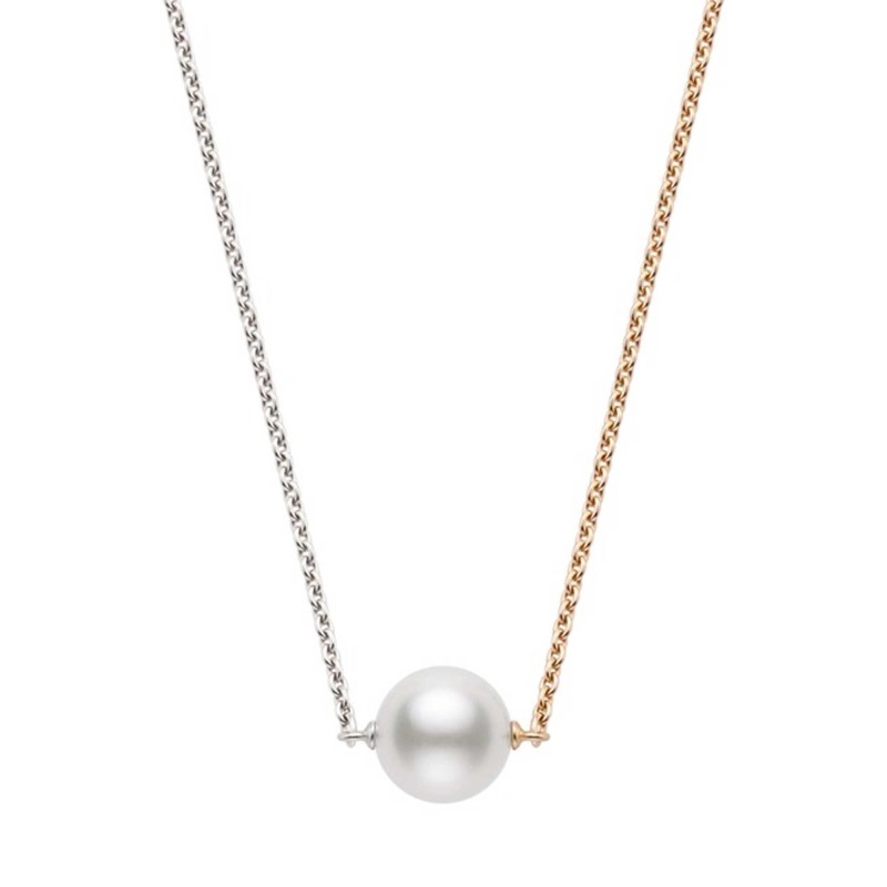 Mikimoto Akoya 18ct White and Rose Gold Cultured Pearl Pendant PP 20663D C