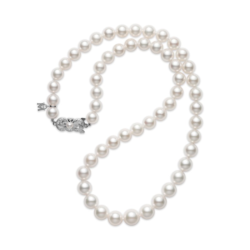 Mikimoto 18ct White Gold Classic Uniform A1 7mm Pearl Strand Necklace U 75718 W JPW