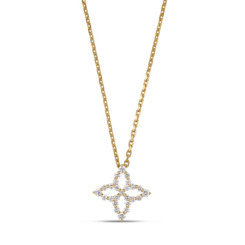 Roberto Coin 18ct Yellow Gold Diamond Princess Pendant ADR888CL2573