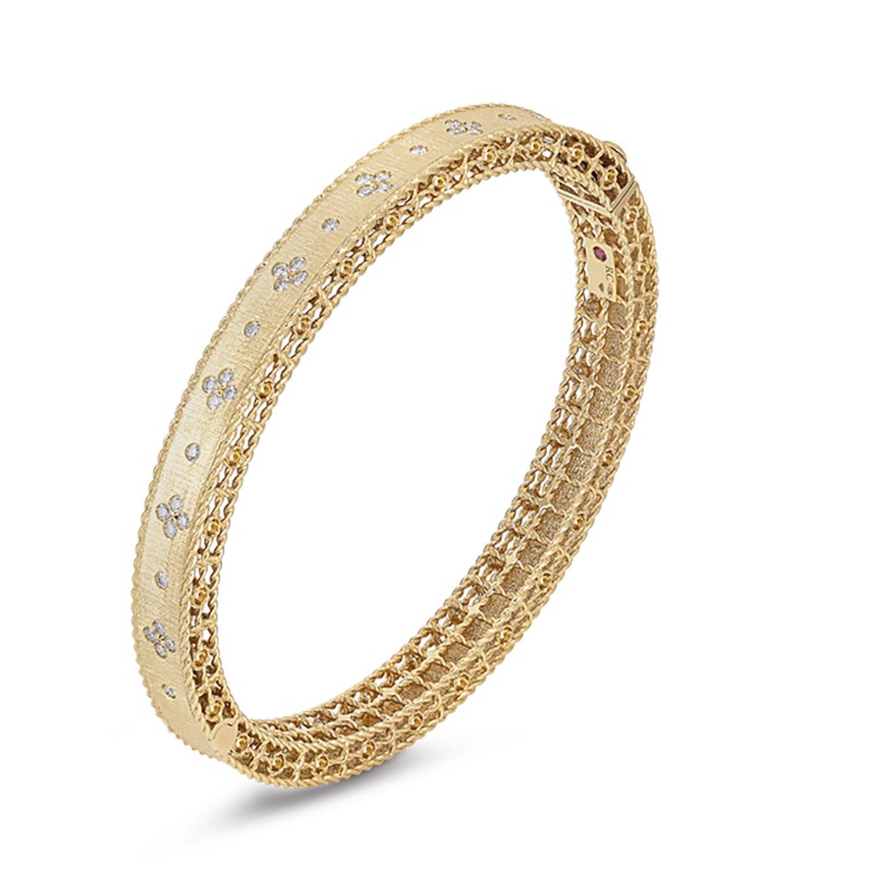 Roberto Coin Princess 0.50ct Diamond Satin Finish Bangle