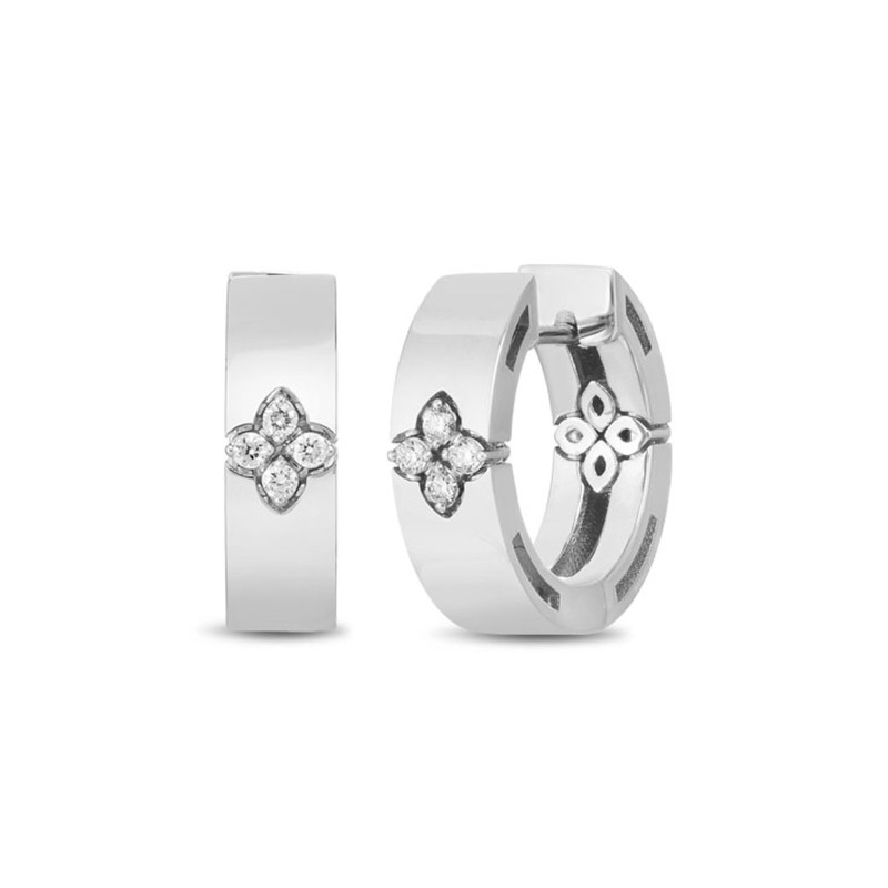 Roberto Coin Love in Verona 0.08ct Diamond Hoop Earrings