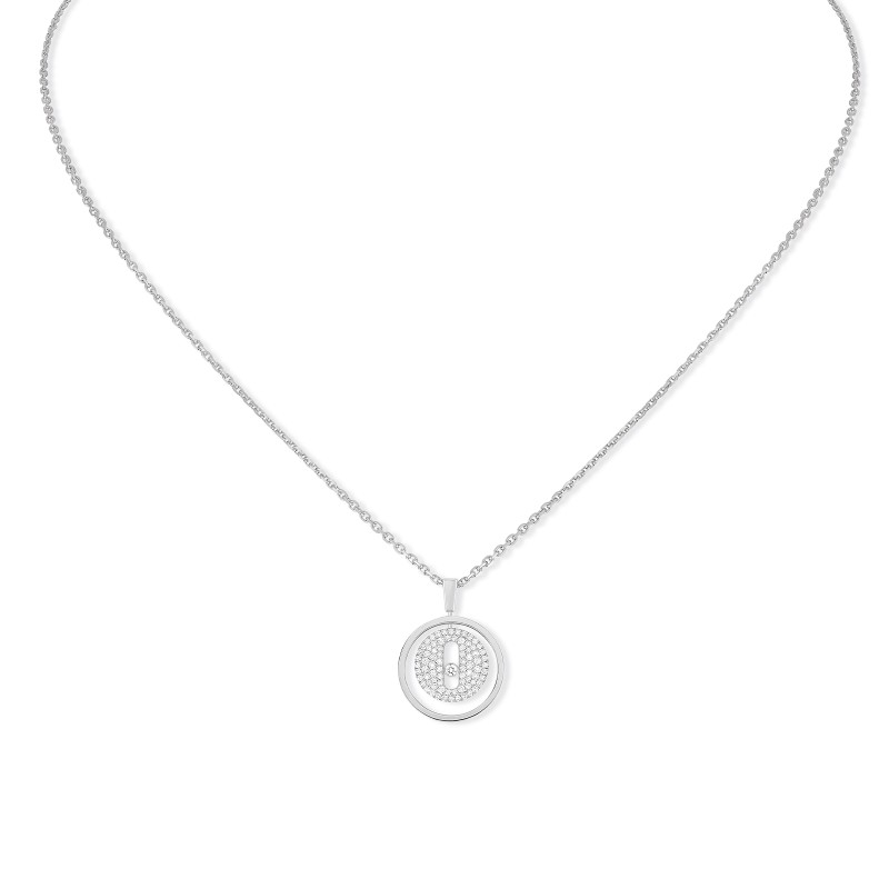 Messika Lucky Move PM Pavé White Gold 0.20ct Diamond Necklace 07397-WG