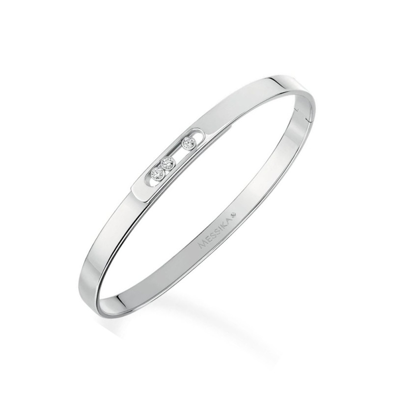 Move Noa 18ct White Gold 0.11ct Diamond Bangle 10092-WG
