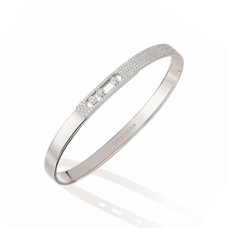 Messika Move Noa Pavé 18ct White Gold 0.95ct Diamond Bangle 10093-WG