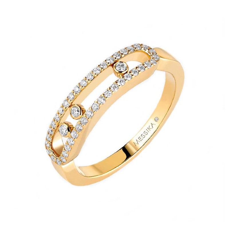 Baby Move Pavé 18ct Yellow Gold 0.25ct Diamond Ring 4683-YG