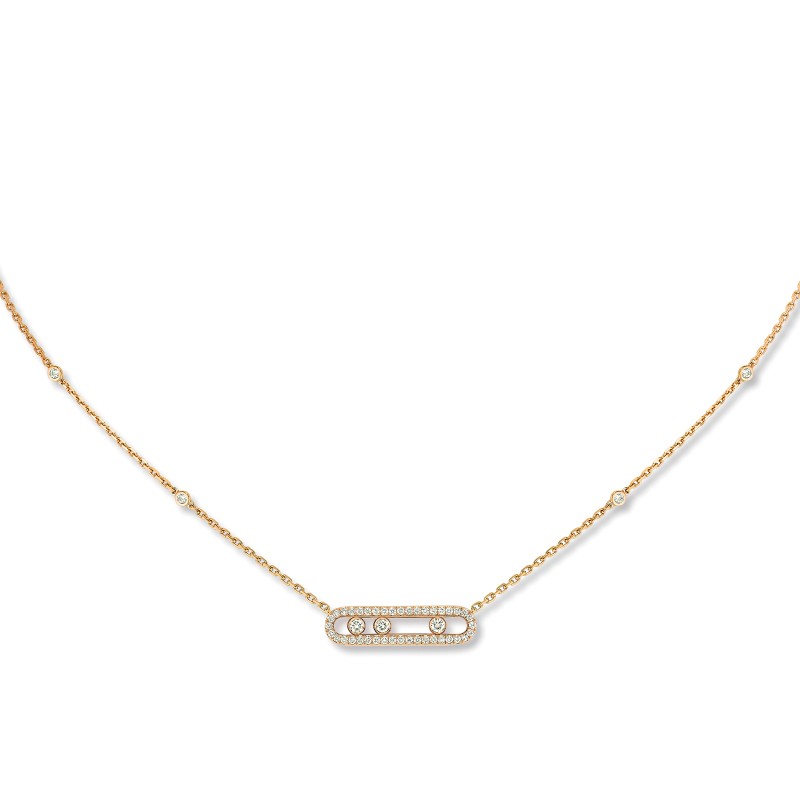 Baby Move Pavé 18ct Yellow Gold 0.35ct Diamond Necklace 4322-YG