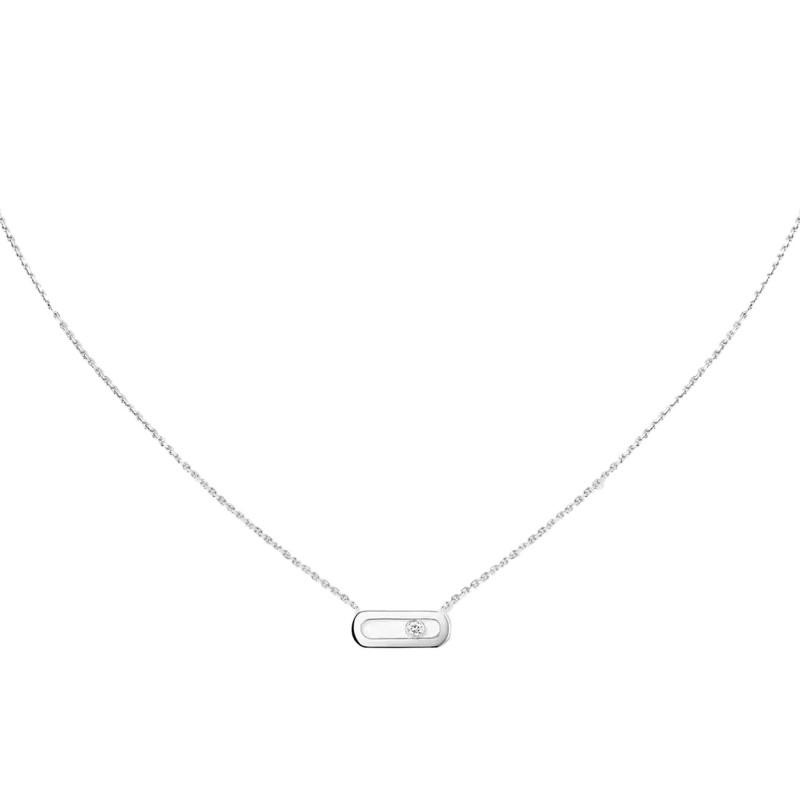 Messika Move Uno 18ct White Gold Diamond Necklace 14613-WG