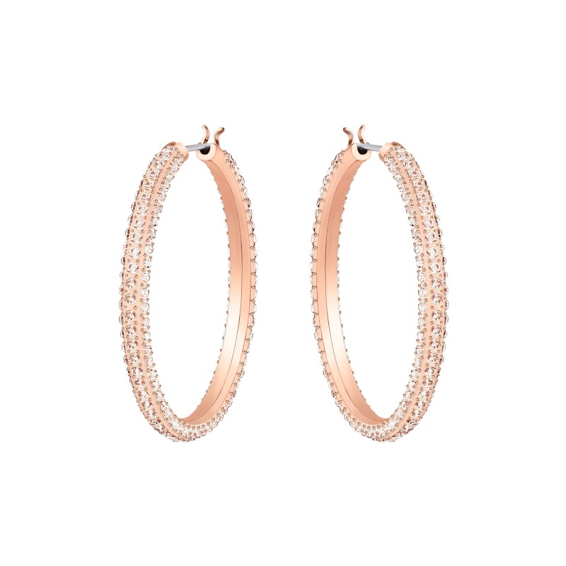 Swarovski Stone Rose Gold Plated Crystal Hoop Earrings 5383938