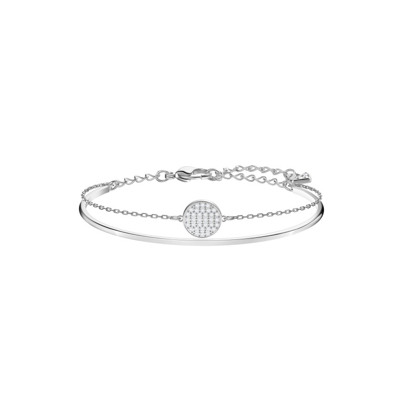 Swarovski Ginger White Crystal Rhodium Plated Bangle 5389044
