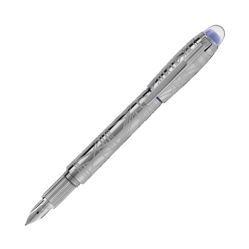 Montblanc Starwalker Space Blue Metal Fountain Pen MB130219 - Medium Nib