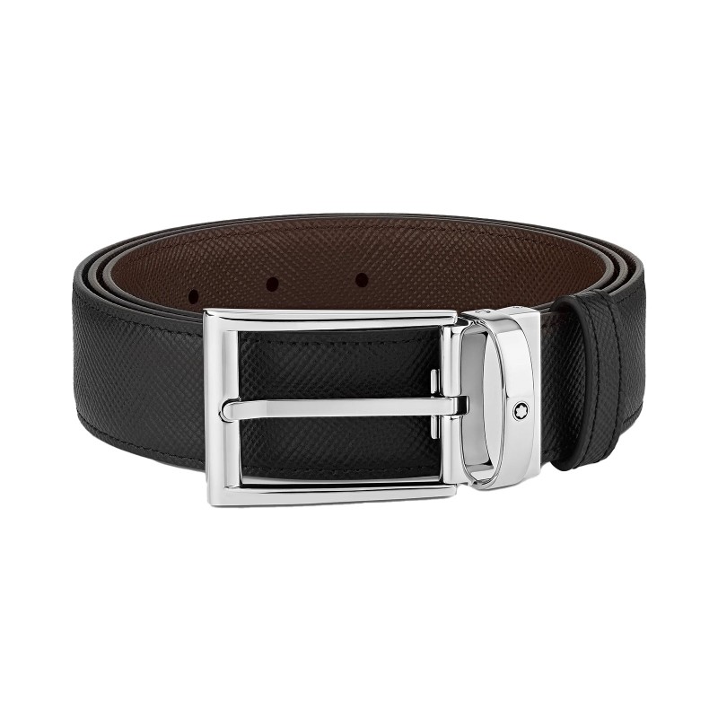Montblanc Reversible Black/Brown 35mm Leather Belt 118436