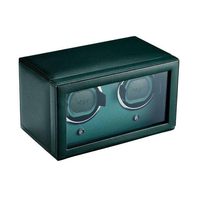 Wolf Cub Green Double Watch Winder with Cover 461241