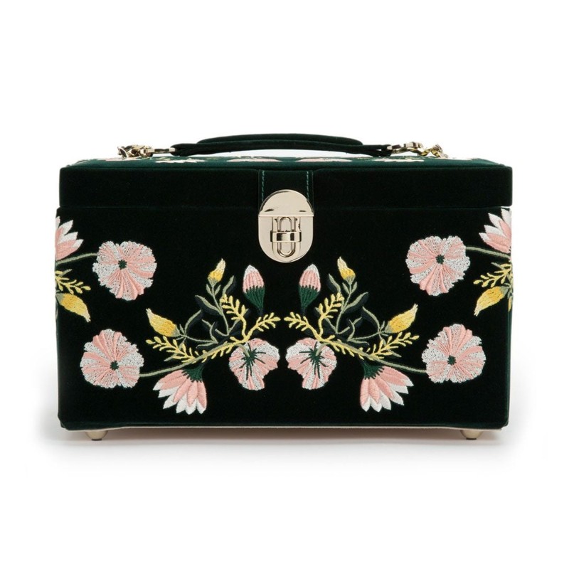 Wolf Zoe Forrest Green Medium Jewellery Box 393112