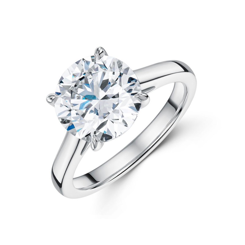 Platinum Round Brilliant Cut 3.00ct Lab Grown Diamond Solitaire Ring