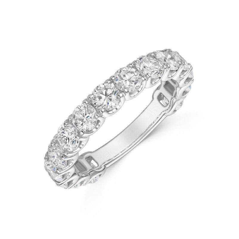 Platinum Round Brilliant 2.40ct Lab Grown Diamond Eternity Ring