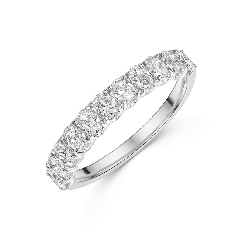 Platinum Oval Cut 1.00ct Lab Grown Diamond Eternity Ring