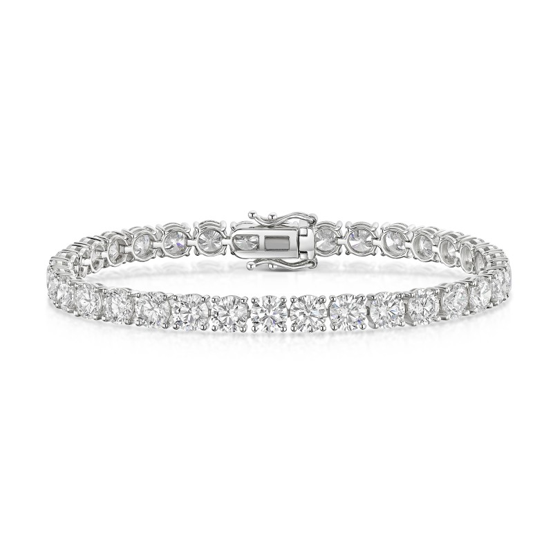 18ct White Gold Round Brilliant 18ct Lab Grown Diamond Bracelet