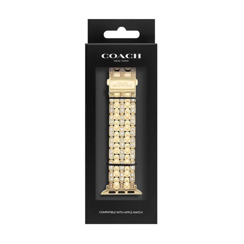 Coach Gold Tone Crystal Apple Watch Strap 14700262