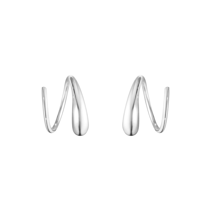 Georg Jensen Mercy Sterling Silver Swirl Earrings 10015148
