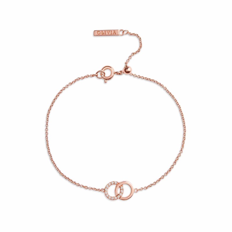 Olivia Burton Bejewelled Interlink Rose Gold Bracelet