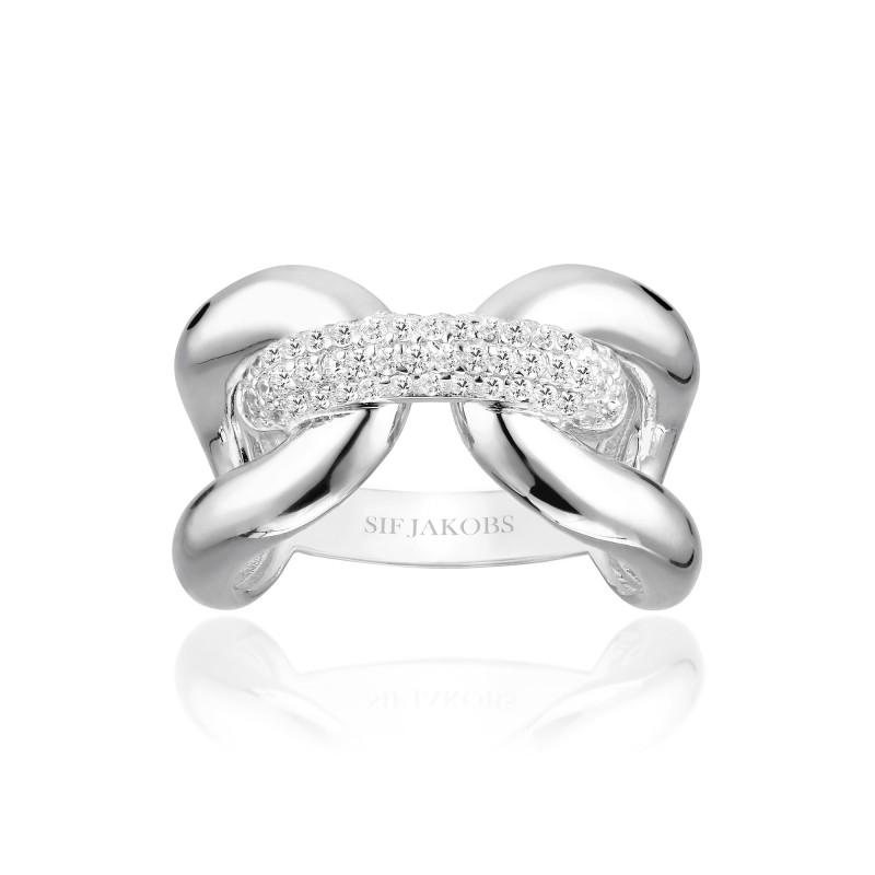 Sif Jakobs Capri Tre Link Ring SJ-R62016-CZ-SS