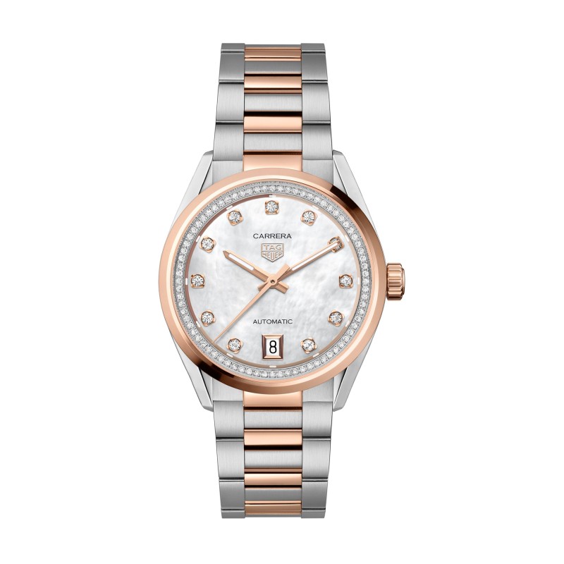 TAG Heuer Carrera Date Ladies 36mm Diamond Watch WBN2351.BD0000