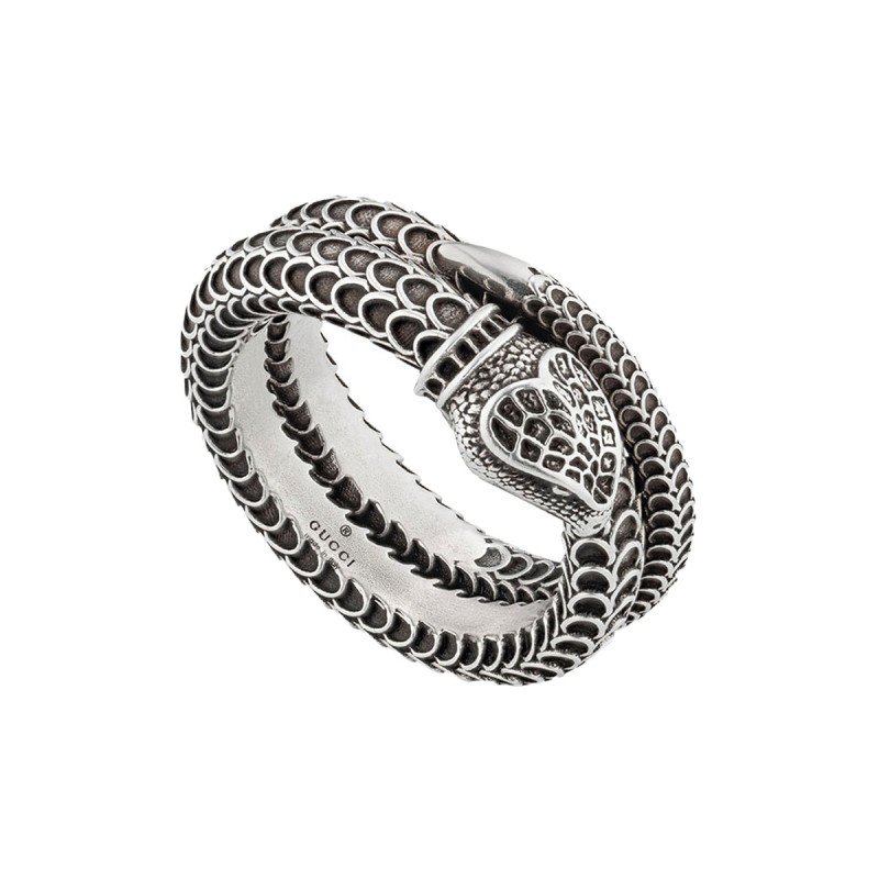 Gucci Garden Sterling Silver Snake Motif Ring YBC577294002