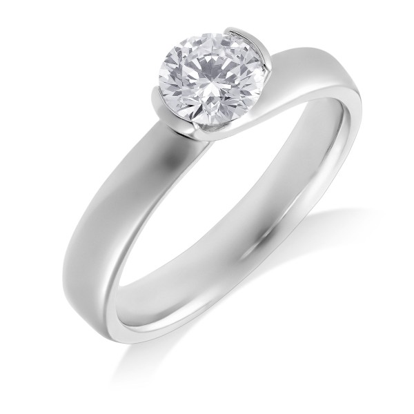 Platinum Brilliant Cut 0.50ct Diamond Solitaire Ring