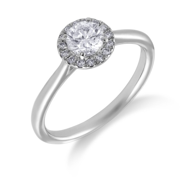 18ct White Gold Brilliant Cut 0.70ct Diamond Cluster Ring