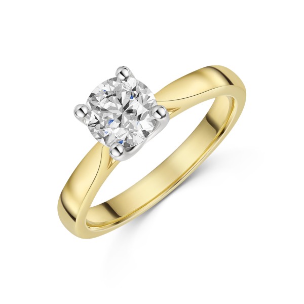 18ct Yellow Gold Round Brilliant 1.00ct Diamond Solitaire Ring