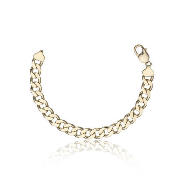 18ct Yellow Gold Gents 9.65mm Curb Bracelet