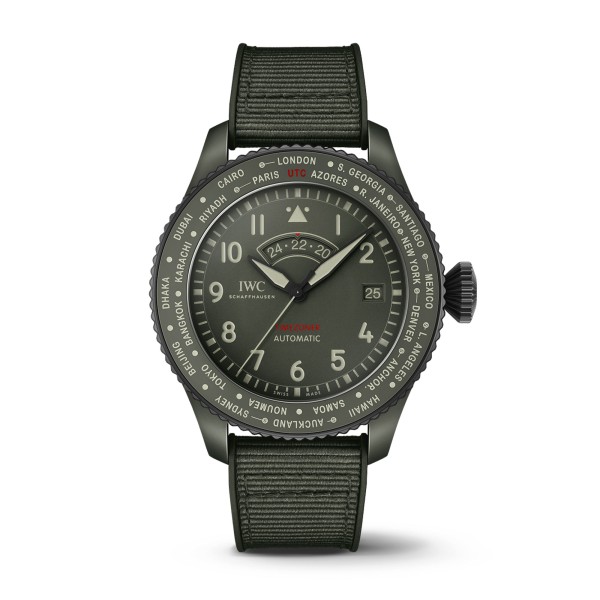 IWC Schaffhausen Pilot’s Watch Timezoner TOP GUN Woodland 46mm Watch IW395601