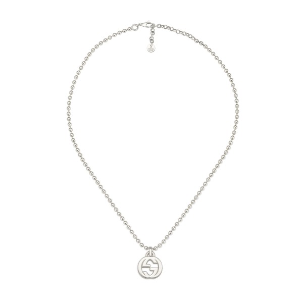Gucci Interlocking Sterling Silver GG Necklace YBB4749219001