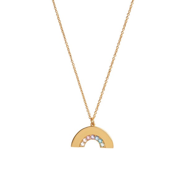 Olivia Burton Rainbow Womens Necklace OBJRBN02 Gold