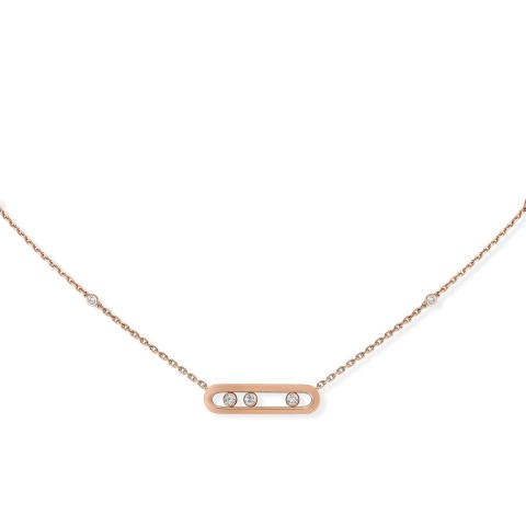 Messika Move Classique Baby Rose Gold  0.15ct Diamond Necklace 04323-RG