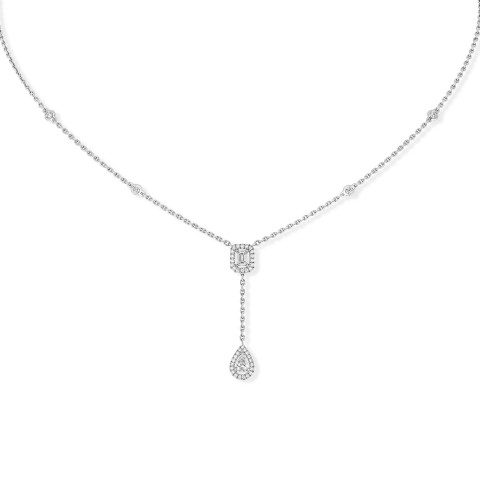 Messika My Twin Tie 0 White Gold 0.35ct Diamond Necklace 06693-WG