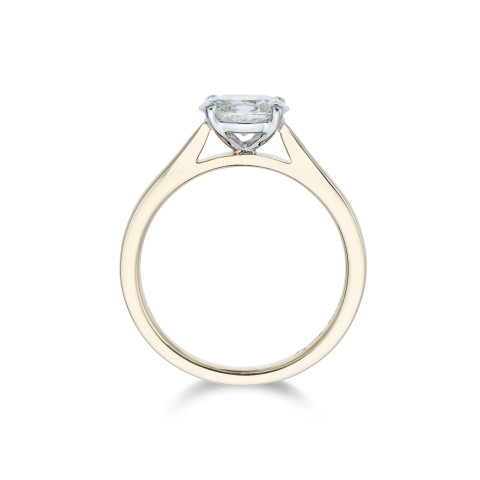18ct Yellow Gold Oval Cut 0.75ct Diamond Solitaire Ring