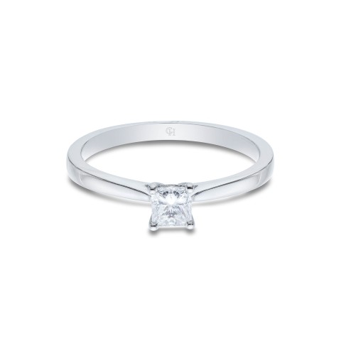 Platinum Princess Cut 0.33ct Diamond Solitaire Ring