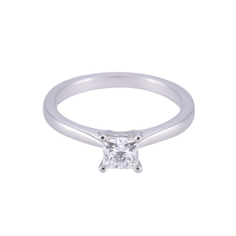 Platinum Princess Cut 0.75ct Diamond Solitaire Ring