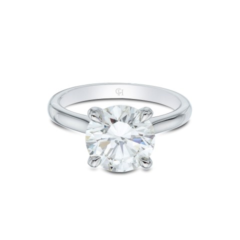 Platinum Brilliant Cut 3.14ct Diamond Solitaire Ring