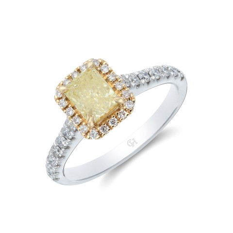 18ct 2 Colour Gold 1.20ct Diamond Solitaire Ring